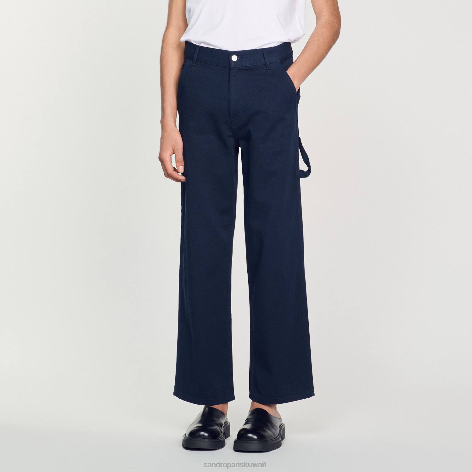 ثياب Sandro Paris سروال نجار البحرية المظلمة رجال ZJ00815