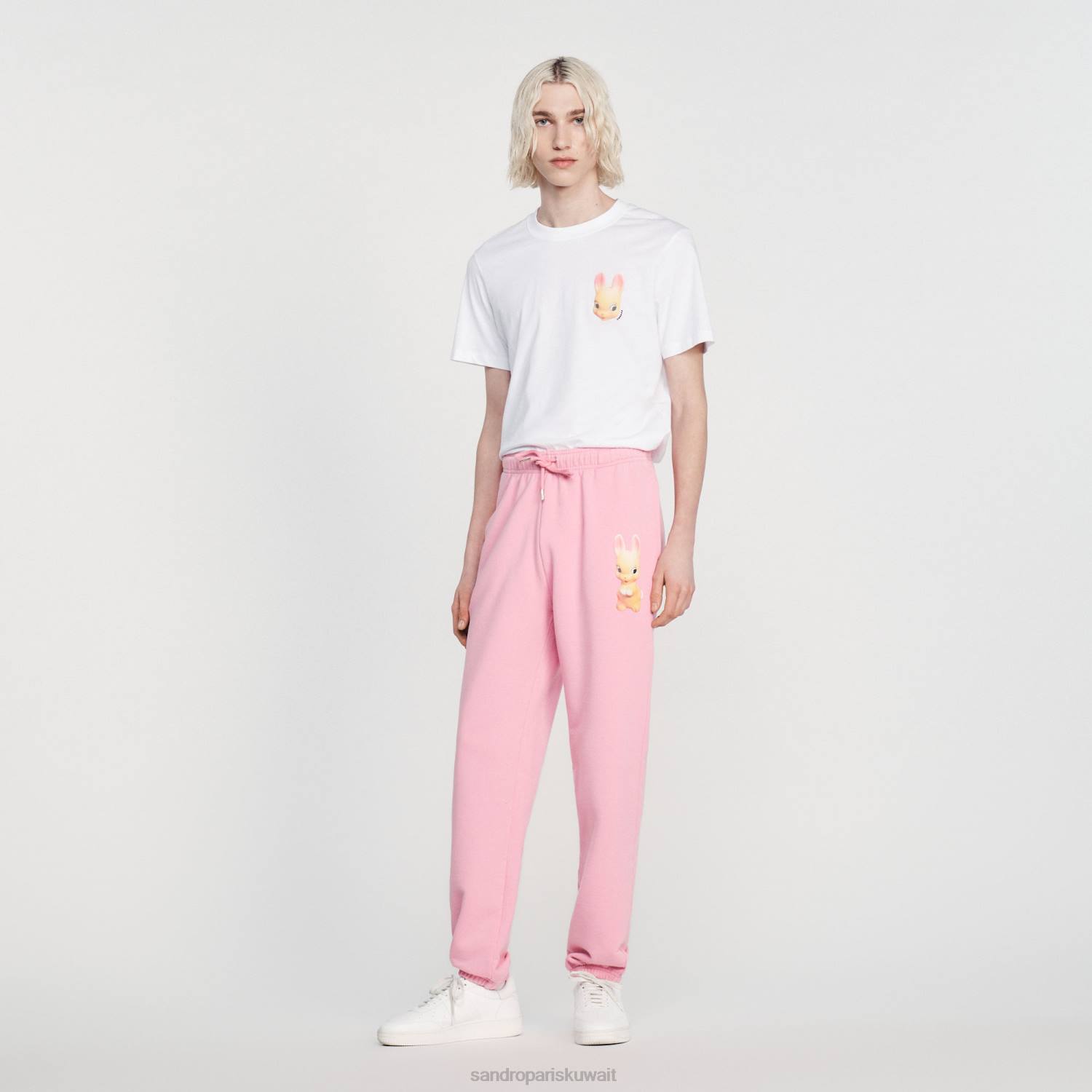 ثياب Sandro Paris قيعان الركض الأرنب لون القرنفل رجال ZJ00819