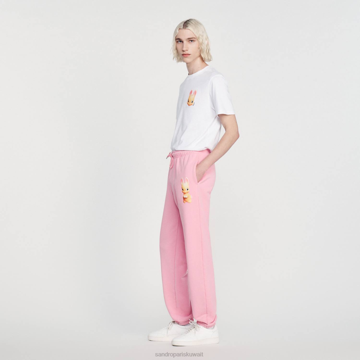 ثياب Sandro Paris قيعان الركض الأرنب لون القرنفل رجال ZJ00819