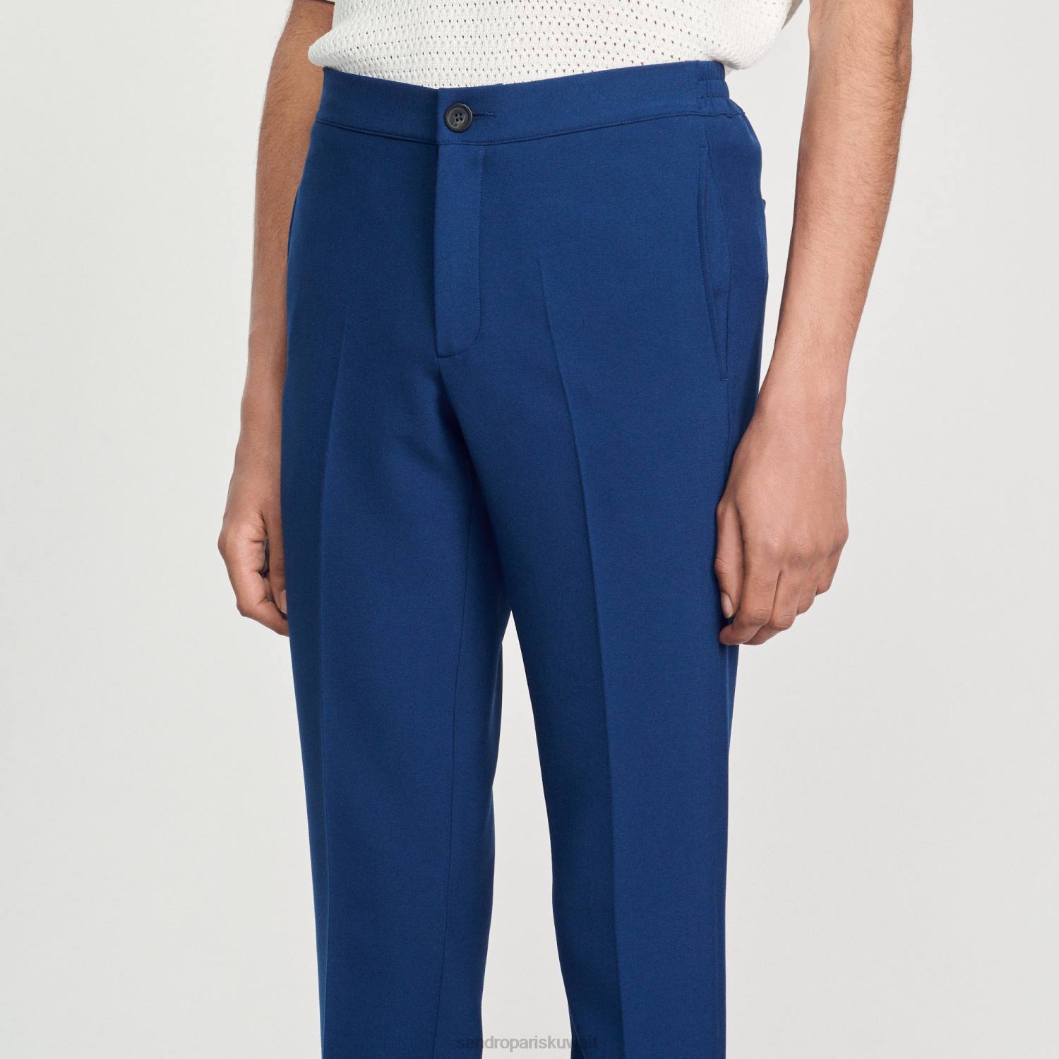 ثياب Sandro Paris السراويل جيرسي لون واحد رجال ZJ00826