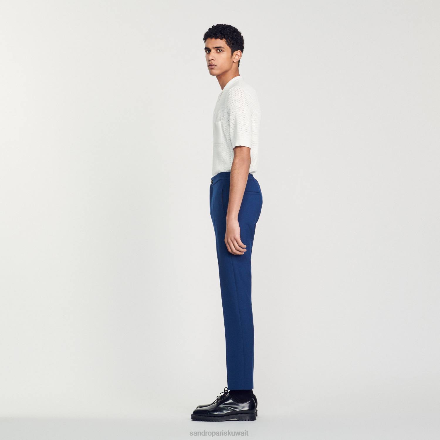 ثياب Sandro Paris السراويل جيرسي لون واحد رجال ZJ00826