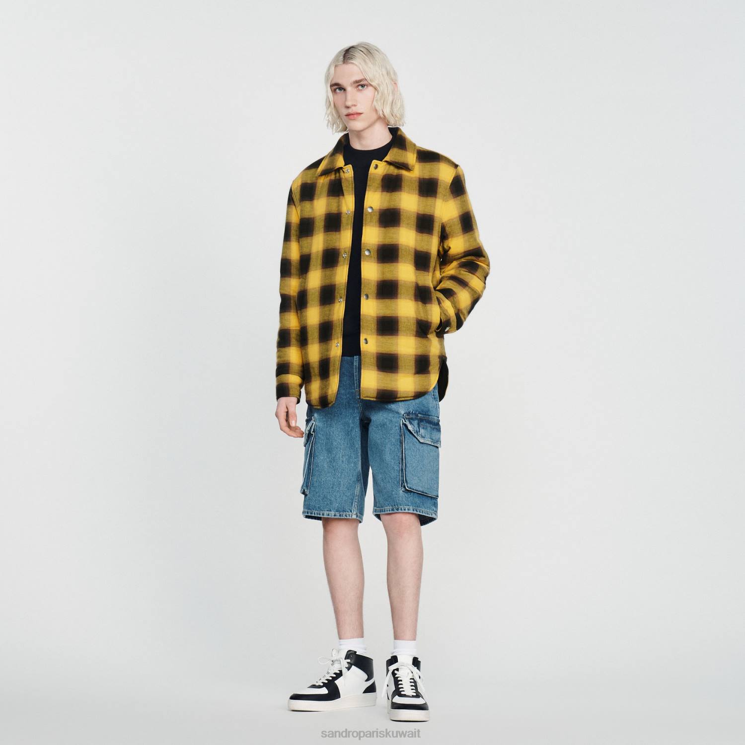 ثياب Sandro Paris سترة مبطنة أصفر رجال ZJ00828