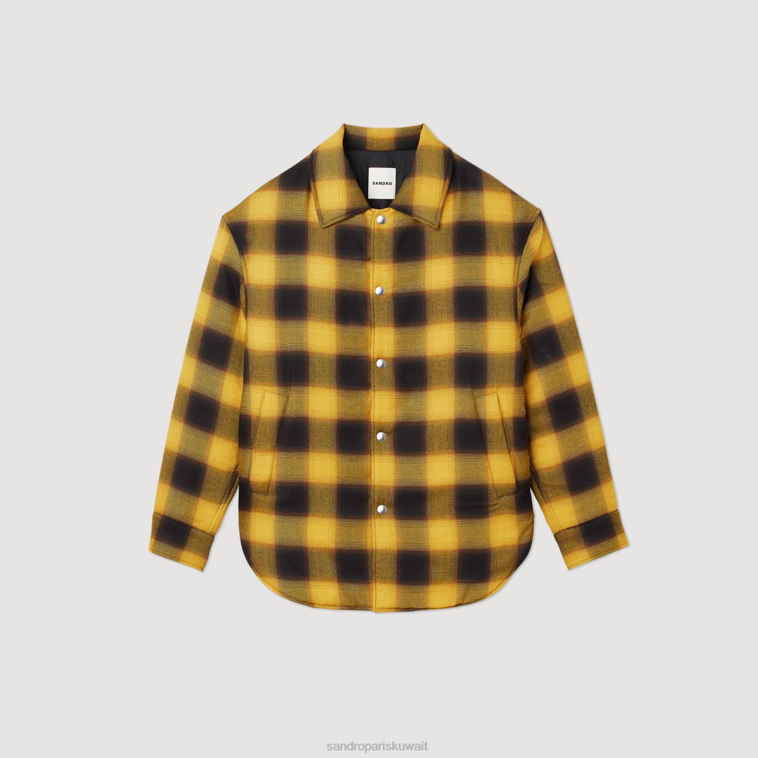 ثياب Sandro Paris سترة مبطنة أصفر رجال ZJ00828