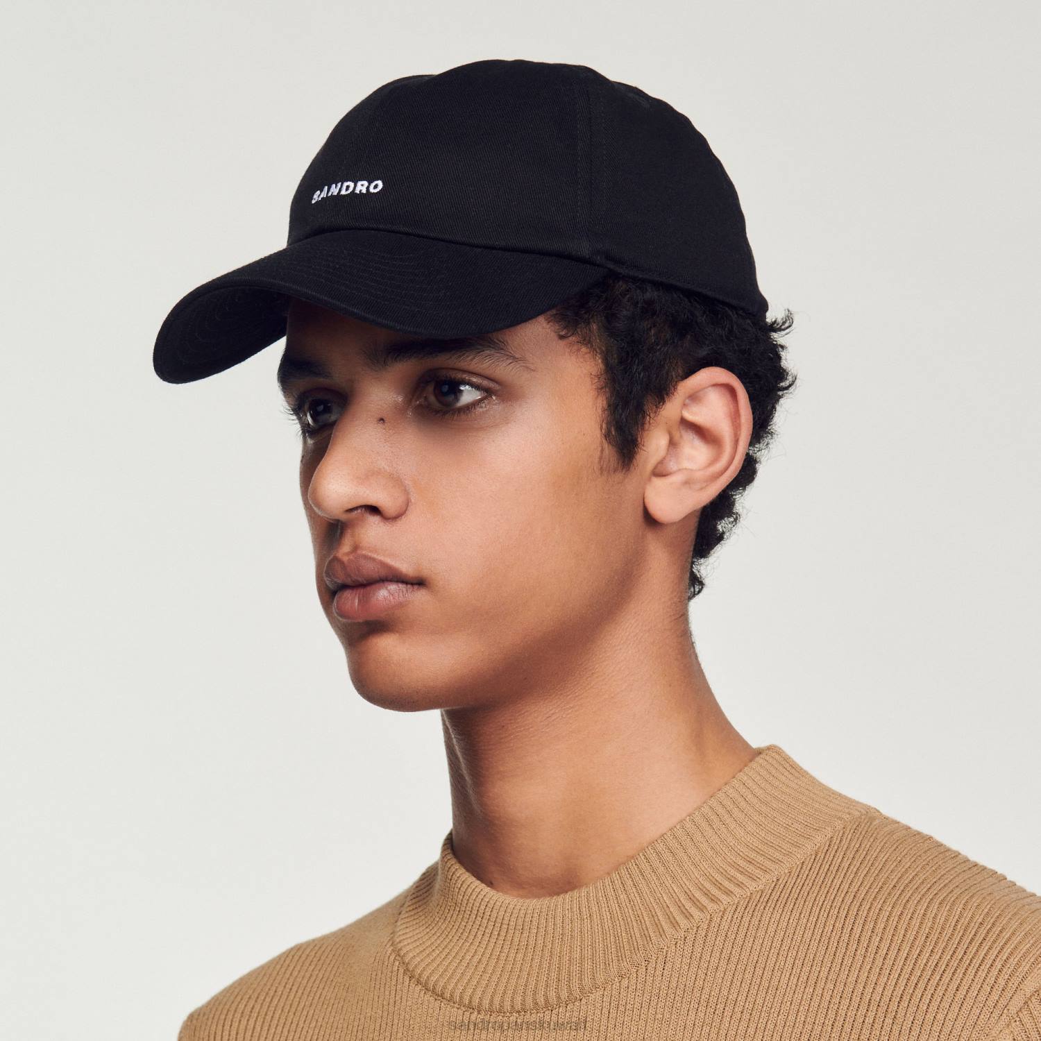 مُكَمِّلات Sandro Paris قبعة مطرزة أسود رجال ZJ00831