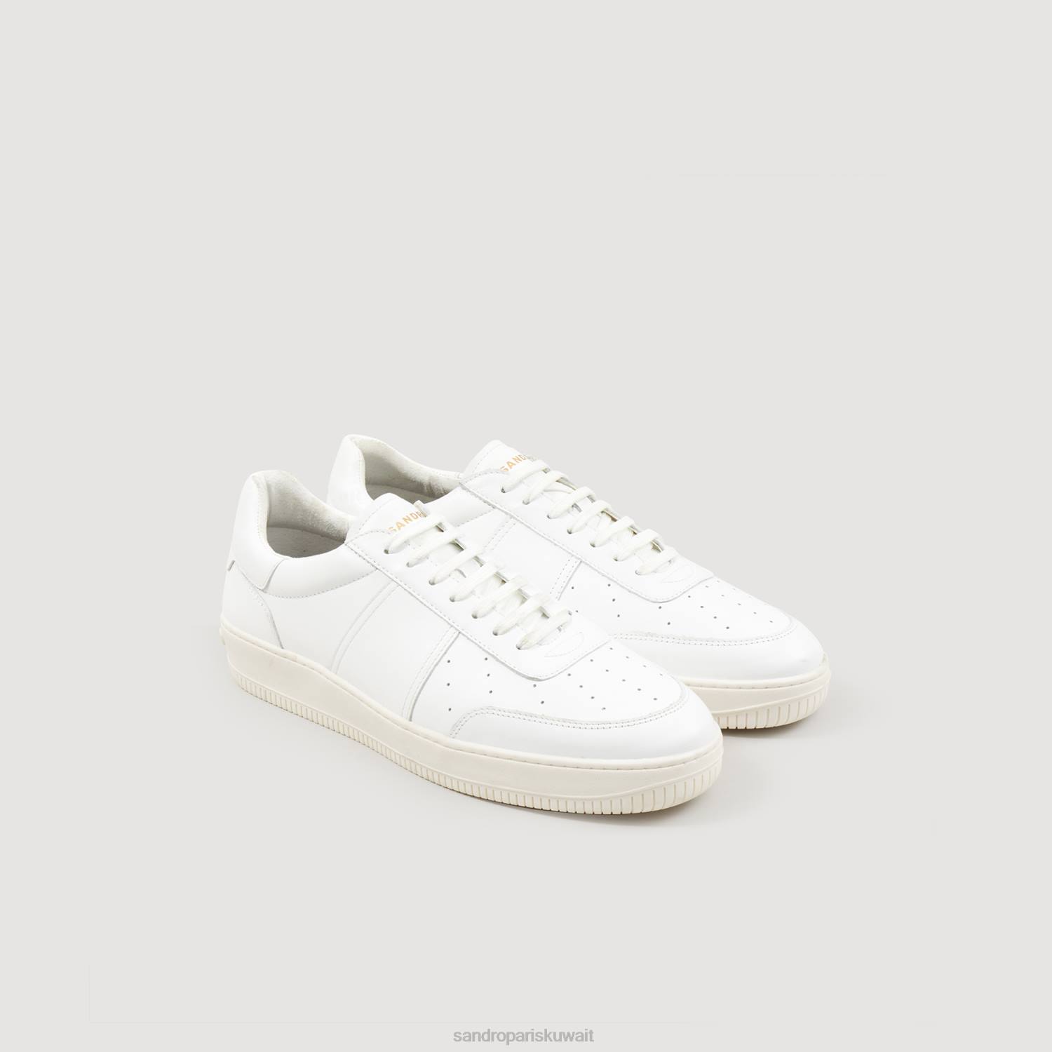 أحذية Sandro Paris أحذية رياضية جلدية منخفضة الأعلى أبيض رجال ZJ00842