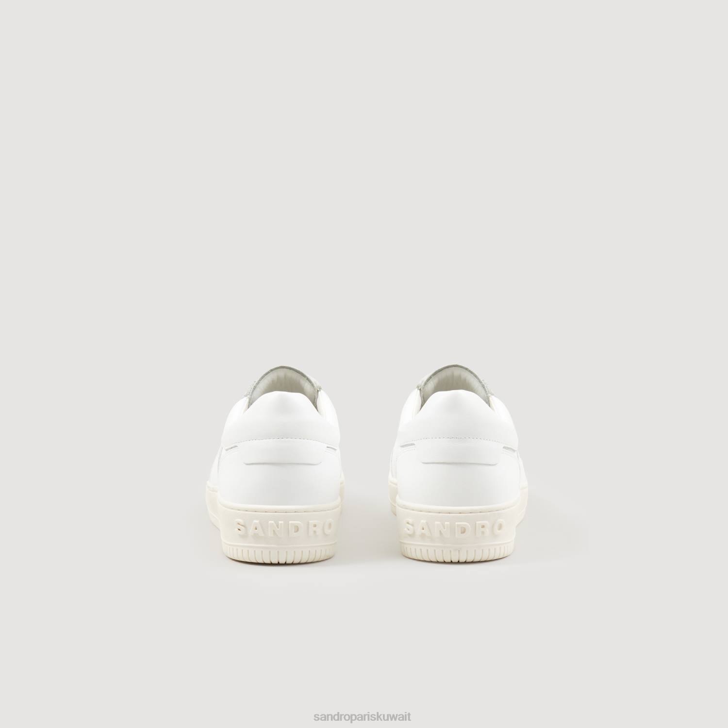 أحذية Sandro Paris أحذية رياضية جلدية منخفضة الأعلى أبيض رجال ZJ00842