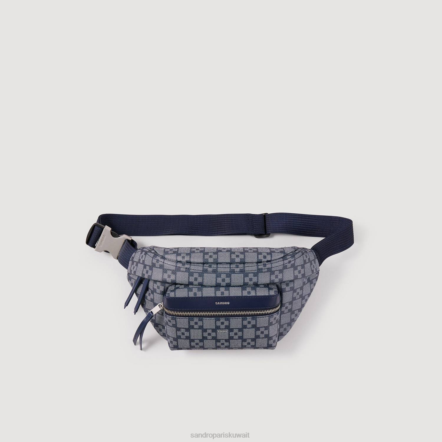 مُكَمِّلات Sandro Paris حقيبة بحزام مونوغرام أزرق رجال ZJ00857