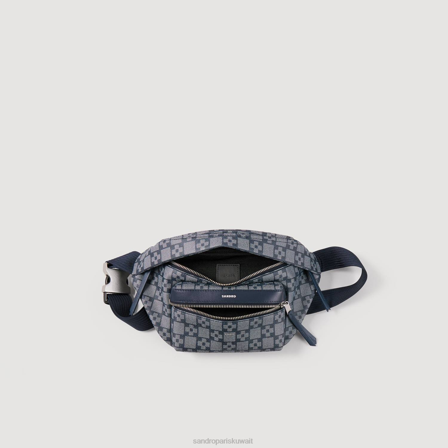 مُكَمِّلات Sandro Paris حقيبة بحزام مونوغرام أزرق رجال ZJ00857