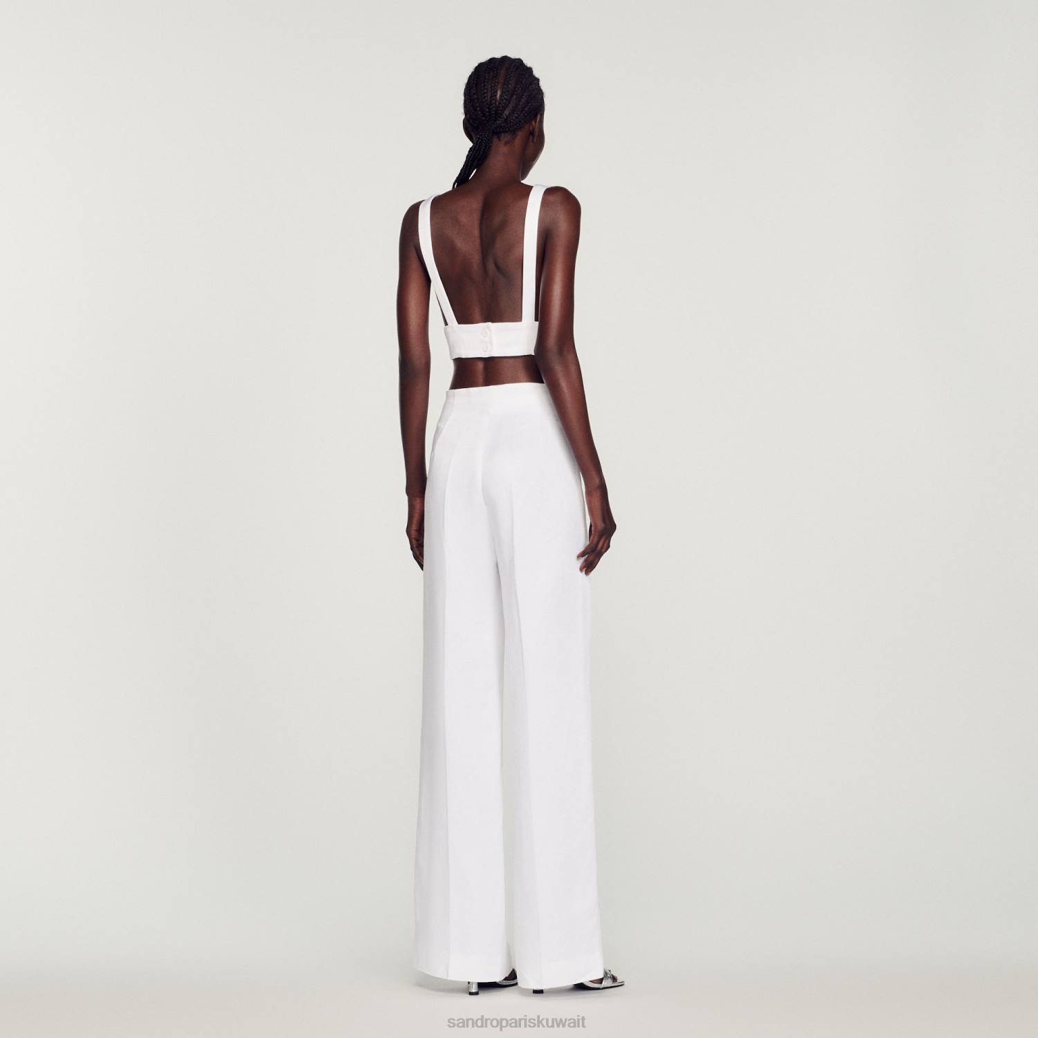 ثياب Sandro Paris أعلى براليت أبيض نحيف ZJ0094