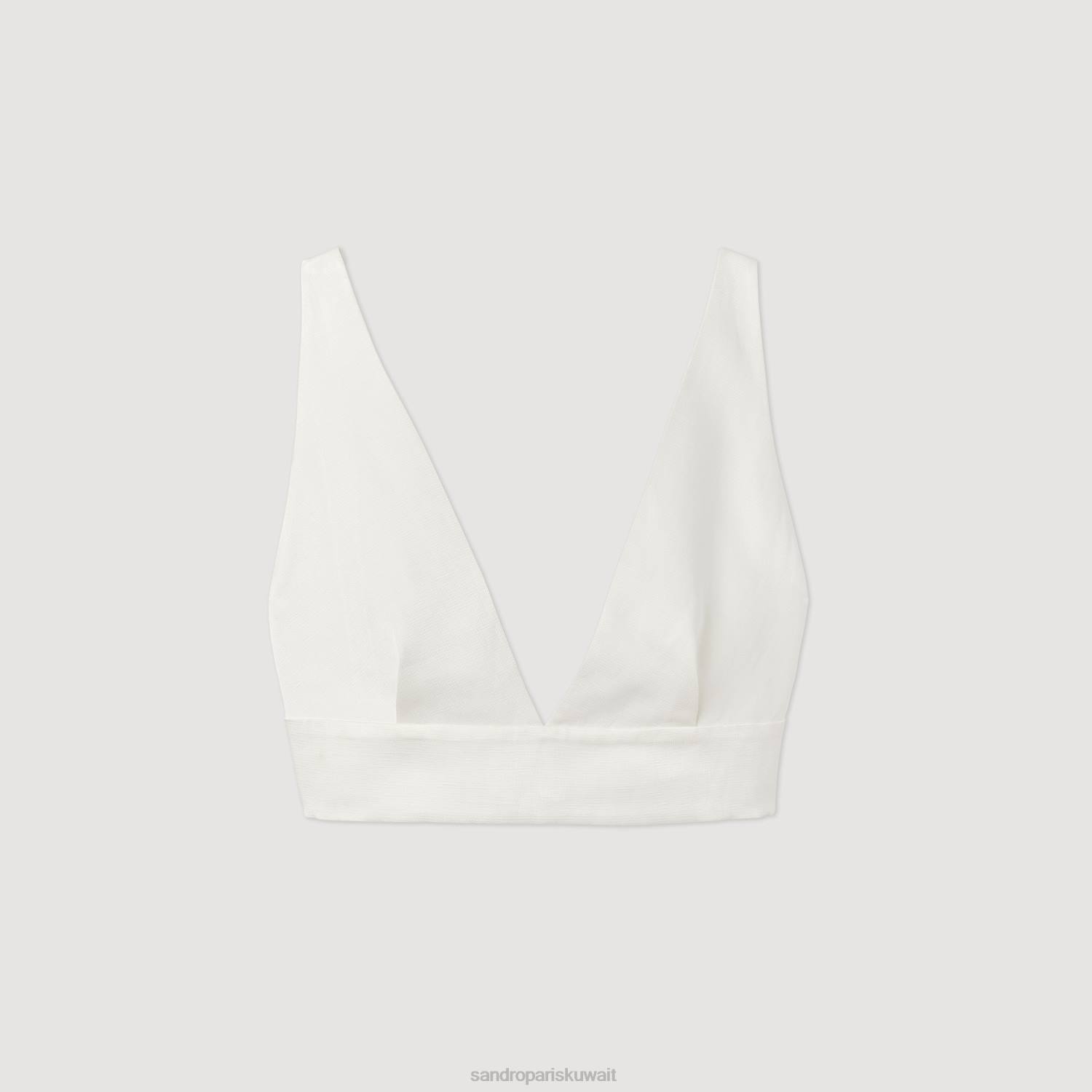 ثياب Sandro Paris أعلى براليت أبيض نحيف ZJ0094