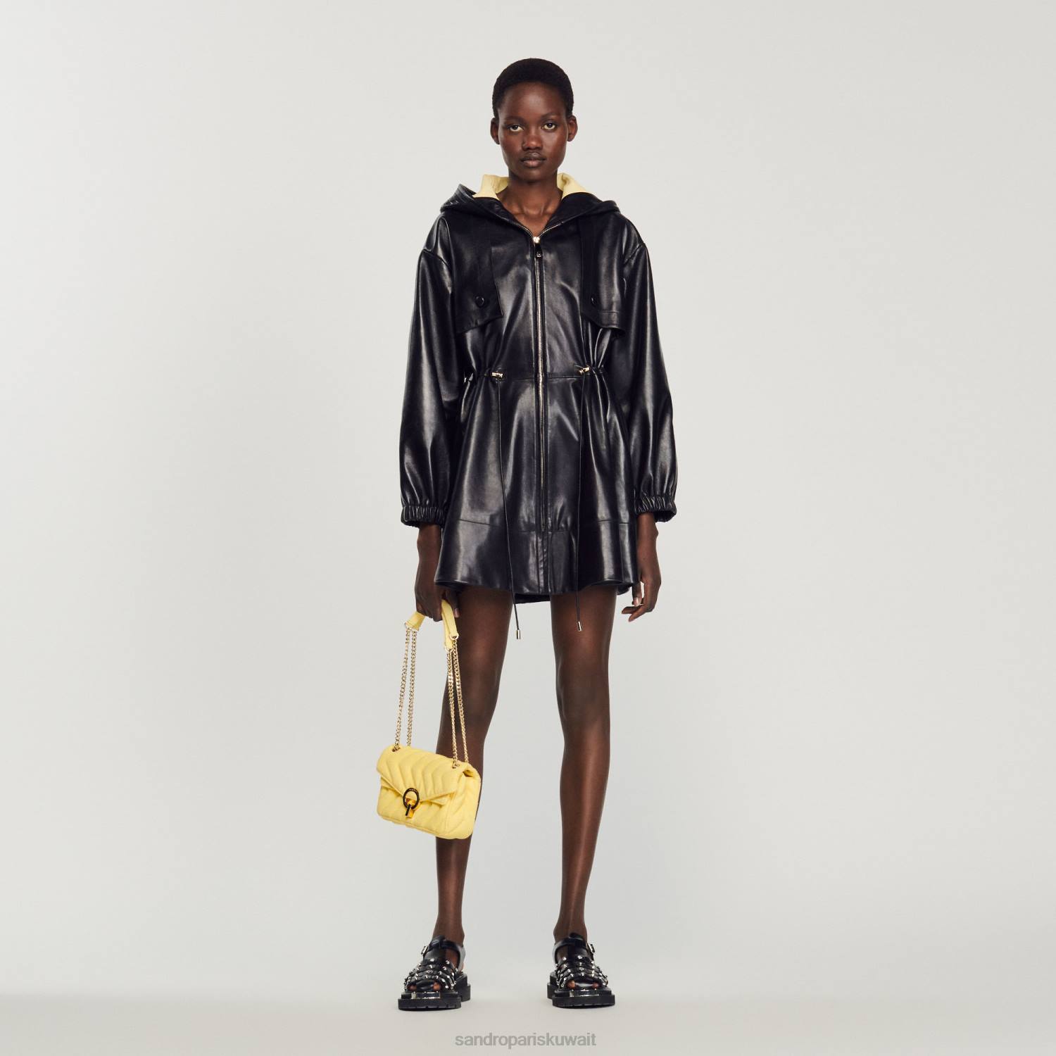 مُكَمِّلات Sandro Paris حقيبة نايلون مبطنة yza أصفر نحيف ZJ00546