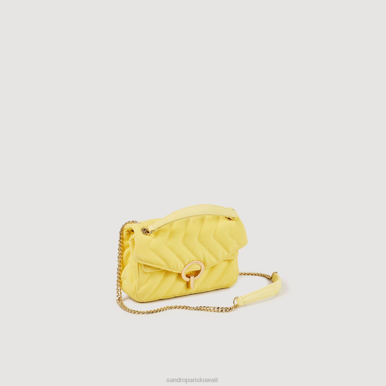 مُكَمِّلات Sandro Paris حقيبة نايلون مبطنة yza أصفر نحيف ZJ00546