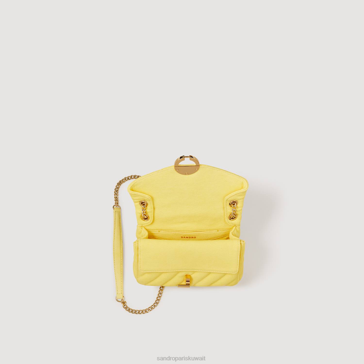 مُكَمِّلات Sandro Paris حقيبة نايلون مبطنة yza أصفر نحيف ZJ00546