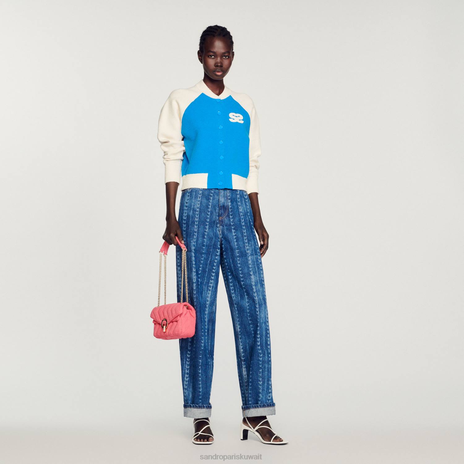 مُكَمِّلات Sandro Paris حقيبة نايلون مبطنة yza فوشيا نحيف ZJ00547