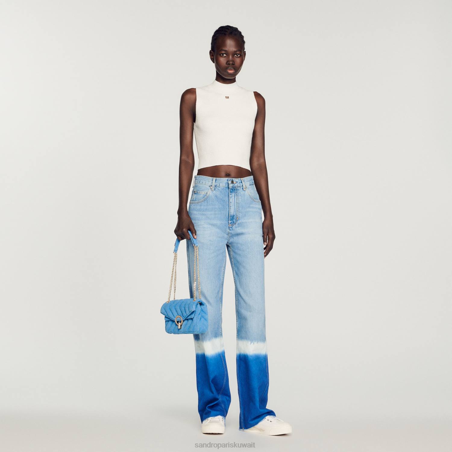 مُكَمِّلات Sandro Paris حقيبة نايلون مبطنة yza أزرق نحيف ZJ00548