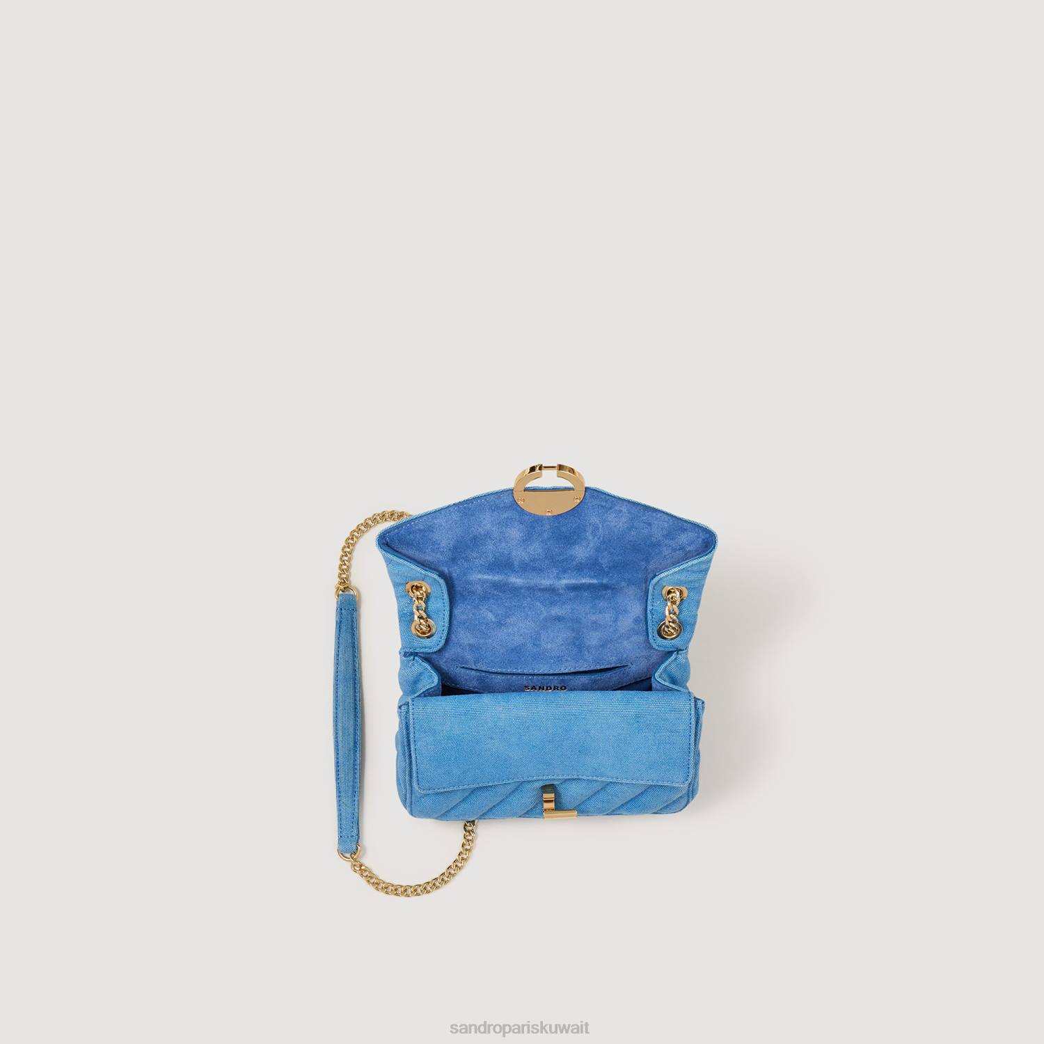 مُكَمِّلات Sandro Paris حقيبة نايلون مبطنة yza أزرق نحيف ZJ00548